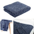 Havana Blue Woven Throw Rug 127 x 152 cm - Soft Acrylic Cotton Blend - SuperSaverAU - view 1