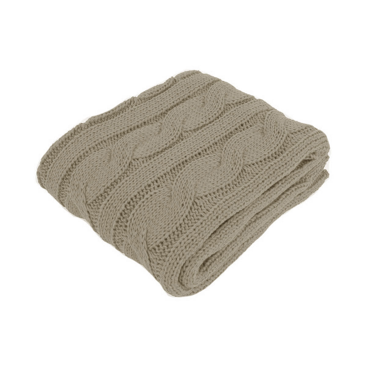 Hudson Knitted Throw Rug 127 x 152 cm - Soft Polyester, Classic Design - SuperSaverAU - view 1