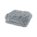 Premium Lucia Shaggy Throw Rug - Grey, 127 x 152cm