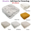 Premium Meadow Faux Fur Throw Rug – Mustard 127 x 152cm