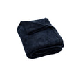 Hotel Living Super Soft Coral Fleece Large Throw Rug 160x210 cm - Navy - SuperSaverAU - view 1