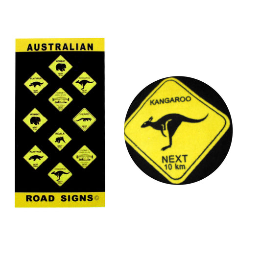 Aussie Road Signs Cotton Beach Towel 75 x 150 cm - Australian Theme Print