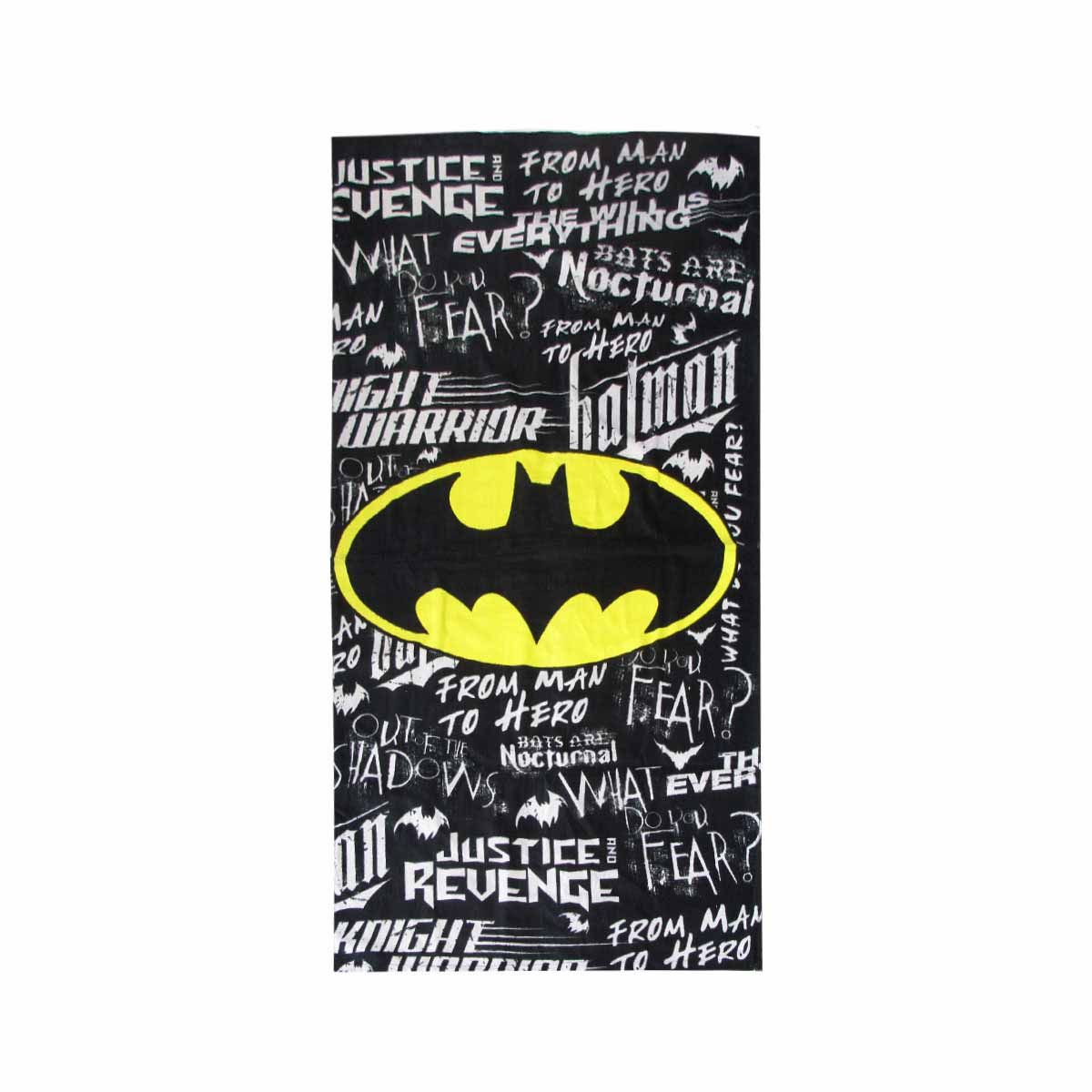 Teen Cool Theme Cotton Beach Towel 70 x 140 cm Batman From Man to Hero - SuperSaverAU - view 1