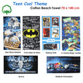 Teen Cool Theme Cotton Beach Towel 70 x 140 cm Batman From Man to Hero - SuperSaverAU - view 3