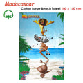 Madacascar Large Cotton Beach Towel 100 x 150 cm - SuperSaverAU - view 2