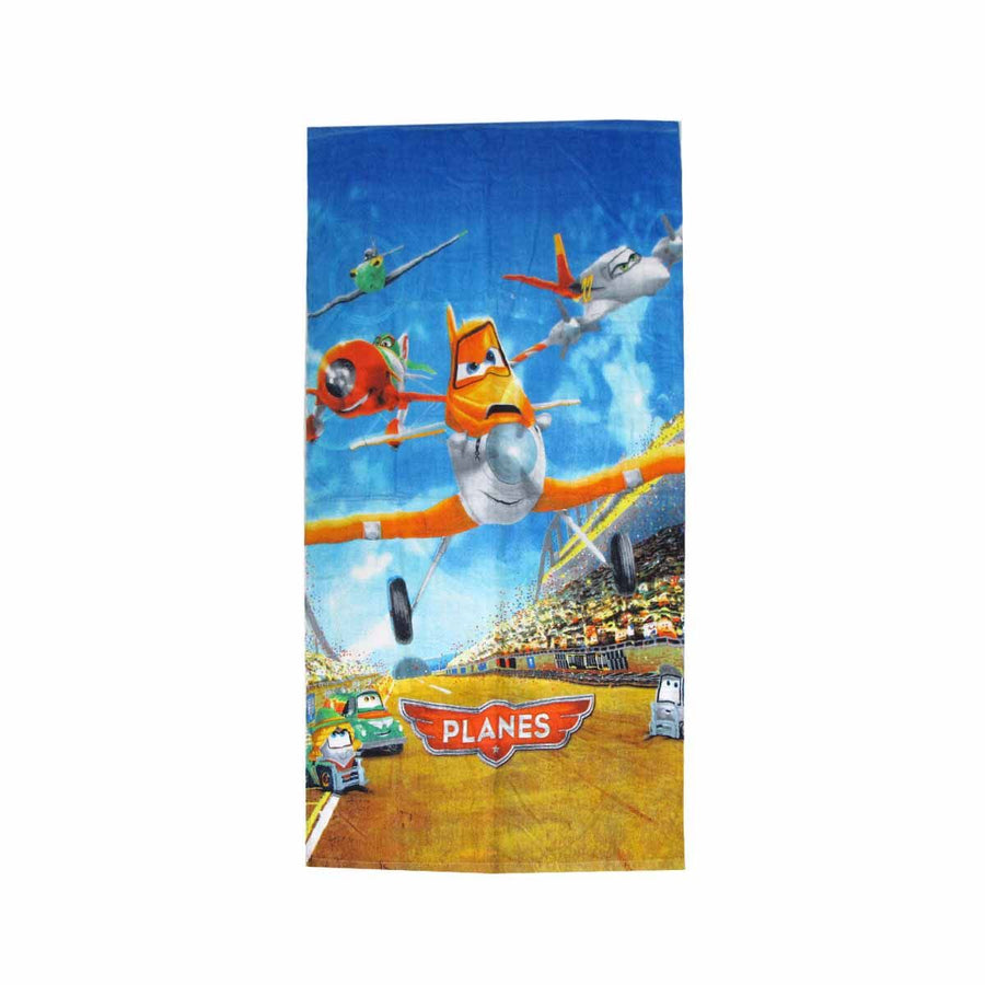 Boys Cartoon Cute Cotton Beach Towel 70 x 140 cm Lighting McQueen Planes - SuperSaverAU - view 1