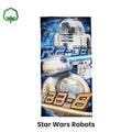 Teen Cool Theme Cotton Beach Towel 70 x 140 cm Star Wars Robots R2-D2 BB-8 - SuperSaverAU - view 2