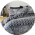 Homeport Kenya Black Geometric Quilt Cover Set Double - 180 x 210cm - SuperSaverAU - view 1