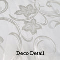 Deco White Luxury Jacquard Tablecloth 150 x 220 cm - Floral, Stain Resistant - SuperSaverAU - view 3