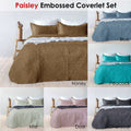 Bambury Paisley Embossed Coverlet Set Queen/King - Floral Design, Easy Care - SuperSaverAU - view 2