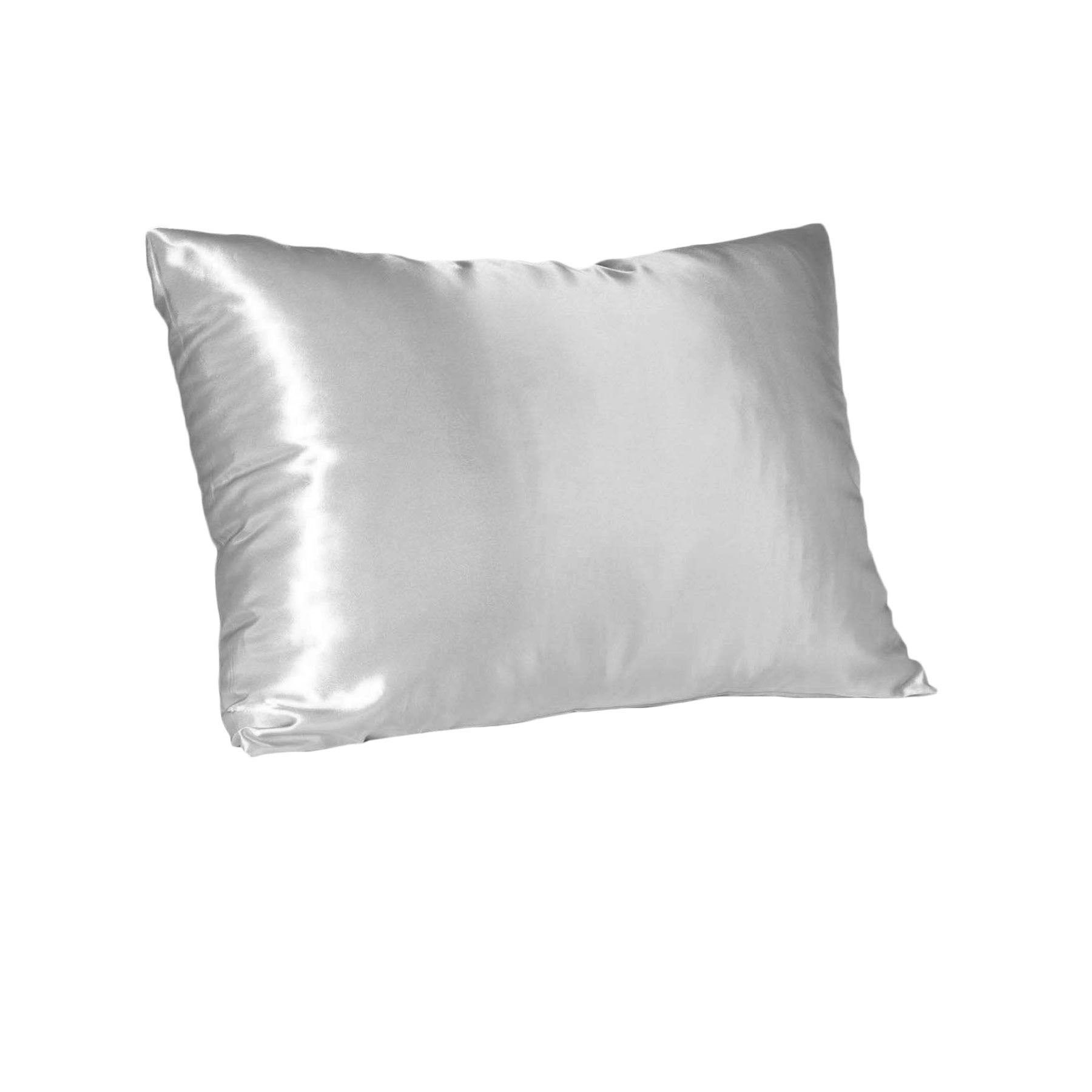 Bambury Satin Standard Pillowcase 48 x 73 cm - Silver, Soft Touch Polyester - SuperSaverAU - view 1