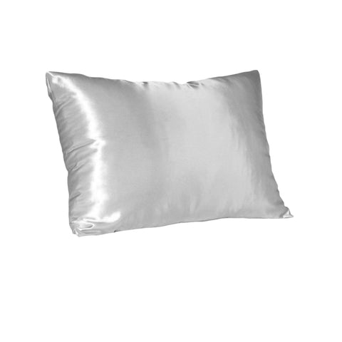 Bambury Satin Standard Pillowcase 48 x 73 cm - Silver, Soft Touch Polyester - SuperSaverAU - view 1