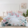 Bianca Coleraine White Floral Printed Bedspread Set - Queen - SuperSaverAU - view 1