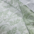 Bianca Eden Sage Jacquard Bedspread Set King - Botanical Design, Includes 2 Pillowcases - SuperSaverAU - view 3