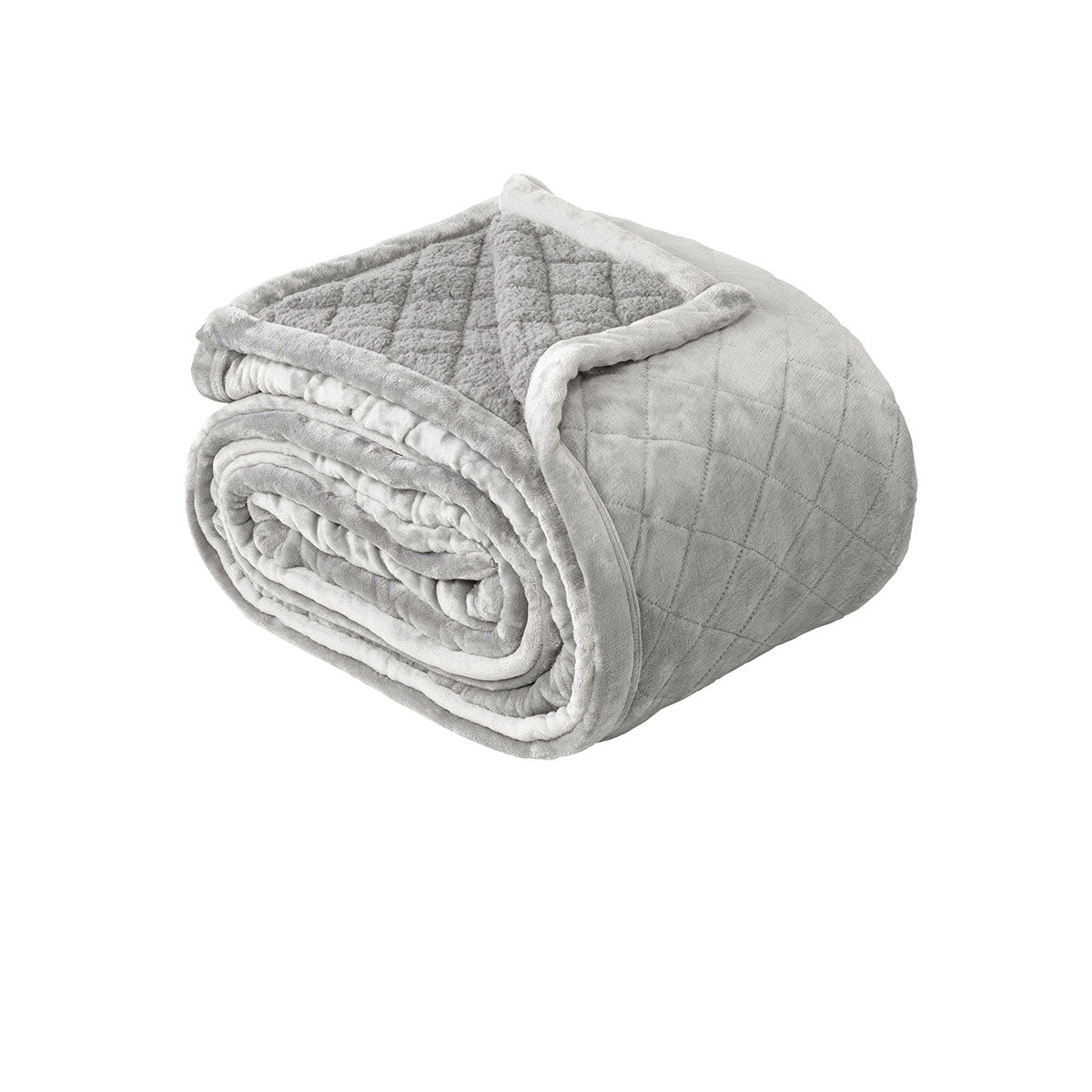 Bianca Mansfield Velvet Blanket Super King - 300 x 240 cm, Quilted, Sherpa Reverse - SuperSaverAU - view 1
