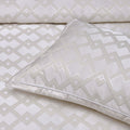 Bianca Firenze Pearl Jacquard Geometric Comforter Set – Super King 6 Piece