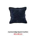Bianca Cyrano Velvet Square Filled Cushion – Indigo 43 x 43cm