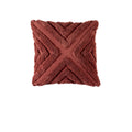 Bianca Haven Cotton Chenille Square Cushion 43 x 43 cm - Geometric Design - SuperSaverAU - view 1