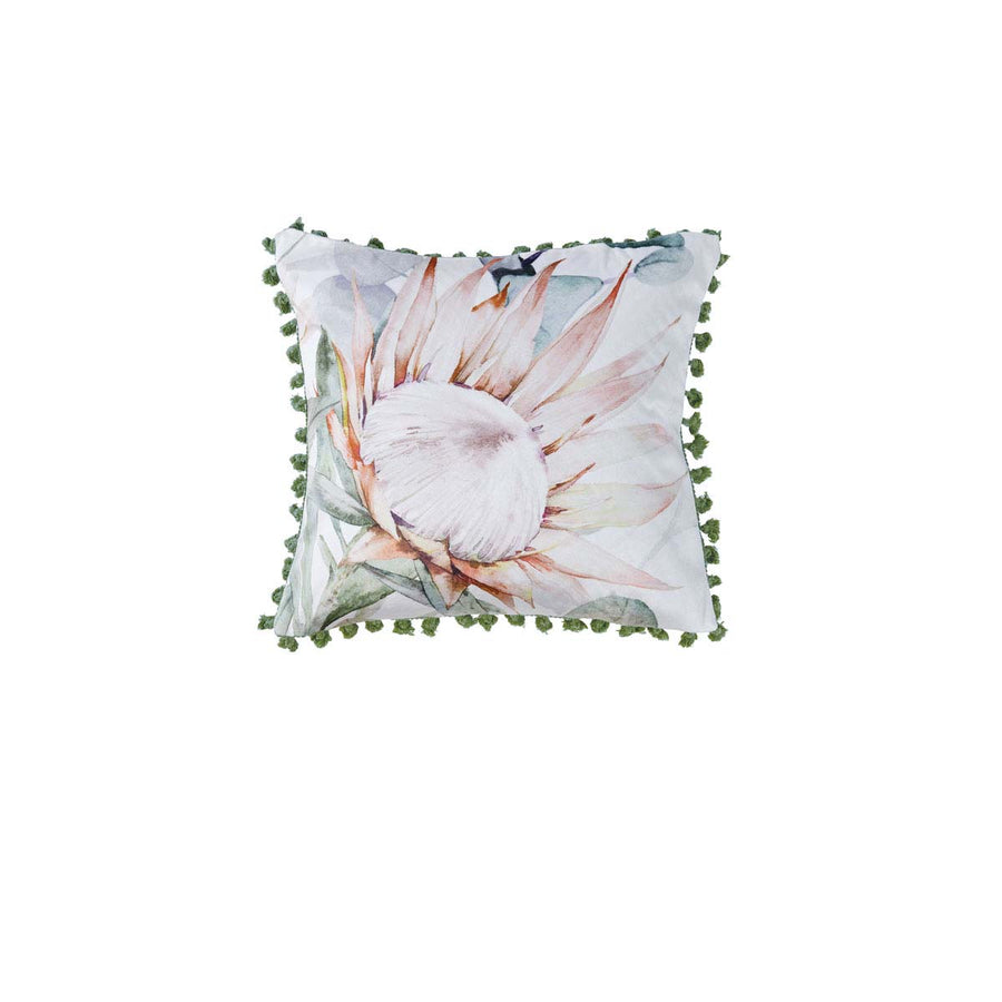 Bianca Helensvale White Filled Cushion 43 x 43cm - Velvet - SuperSaverAU - view 1