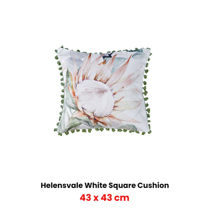 Bianca Helensvale White Filled Cushion 43 x 43cm - Velvet