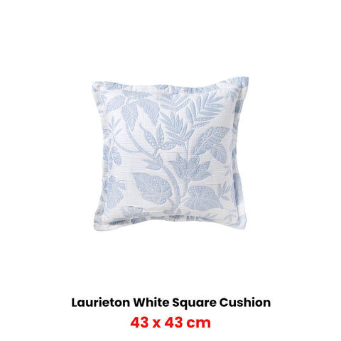Bianca Laurieton Square Filled Cushion – White 43 x 43cm
