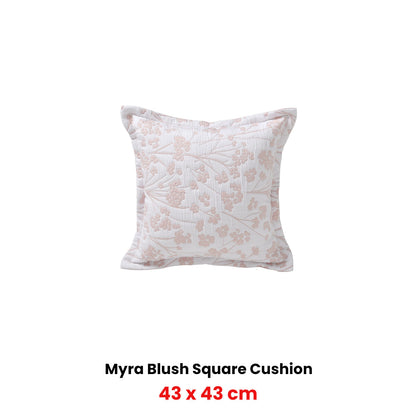 Bianca Myra Blush Floral Cushion 43 x 43cm - Elegant Comfort