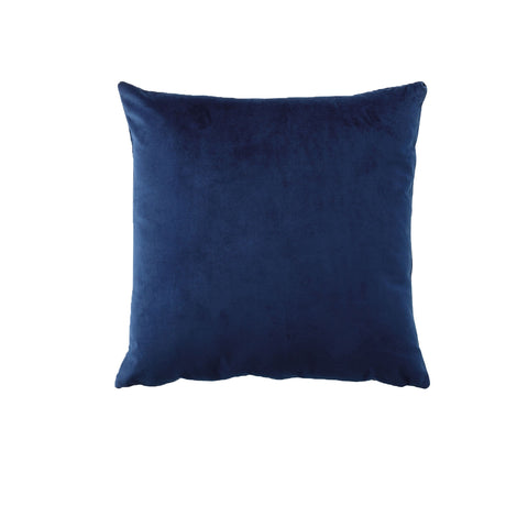 Bianca Velvet Indigo Square Cushion 43 x 43 cm - Solid Colour Design - SuperSaverAU - view 1
