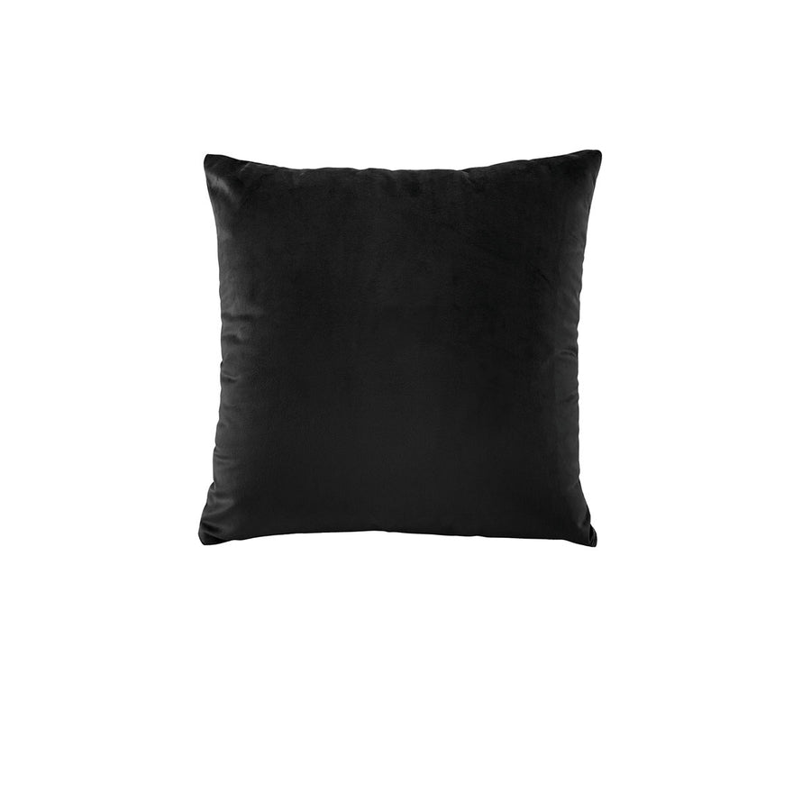 Bianca Velvet Square Cushion Black 43 x 43 cm - Solid Colour Design - SuperSaverAU - view 1