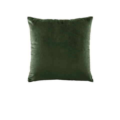 Bianca Forest Green Velvet Cushion - 43 x 43cm, Solid Colour Design - SuperSaverAU - view 1