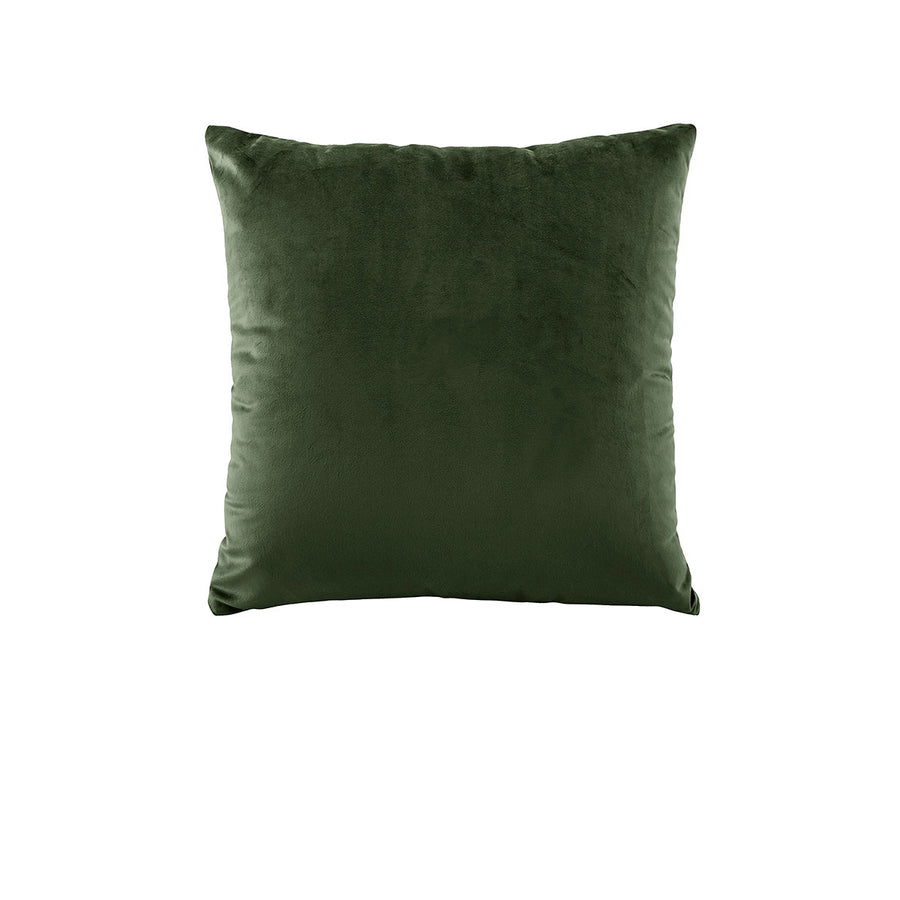 Bianca Forest Green Velvet Cushion - 43 x 43cm, Solid Colour Design - SuperSaverAU - view 1