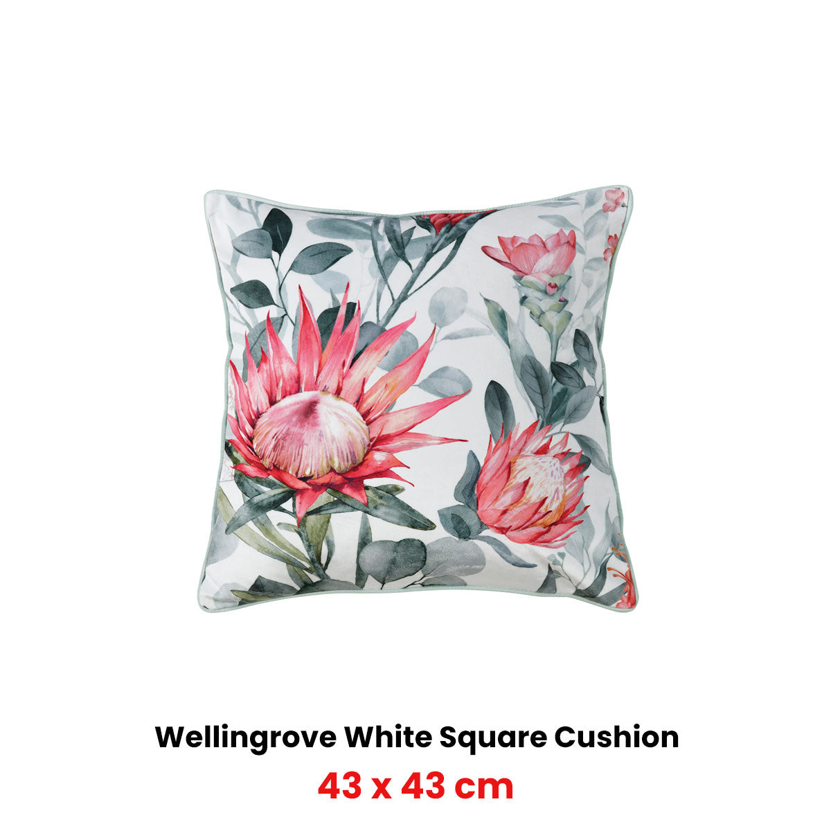 Bianca Wellingrove White Velvet Cushion 43 x 43cm