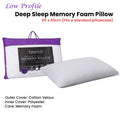Bianca Memory Foam Low Profile Standard Pillow 65 x 40 cm - Health Guard, Machine Washable - SuperSaverAU - view 2
