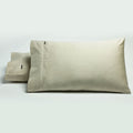 Bianca 500TC Cotton Sateen Standard Pillowcases - Stone, Pair