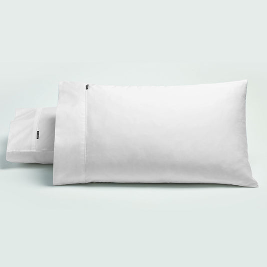 Bianca 500TC 100% Cotton Sateen Standard Pillowcases - 2 Pack, White