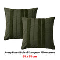 Bianca Avery Forest Chenille Stripe European Pillowcases – 65 x 65cm Pair