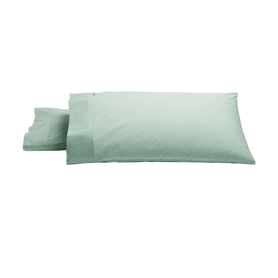 Bianca Heston Cotton Percale King Pillowcases 300TC Sage - 2 Pack - SuperSaverAU - view 1