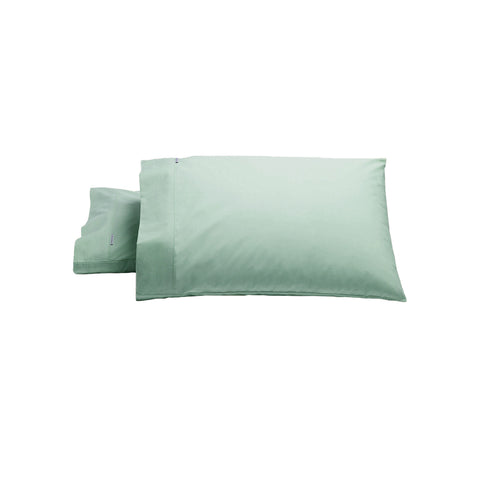 Bianca Heston Cotton Percale Standard Pillowcases 300TC Sage - 2 Pack - SuperSaverAU - view 1