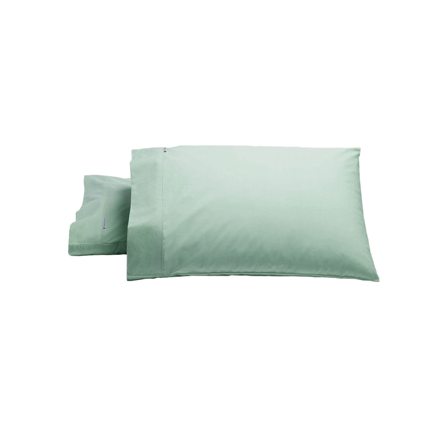 Bianca Heston Cotton Percale Standard Pillowcases 300TC Sage - 2 Pack - SuperSaverAU - view 1