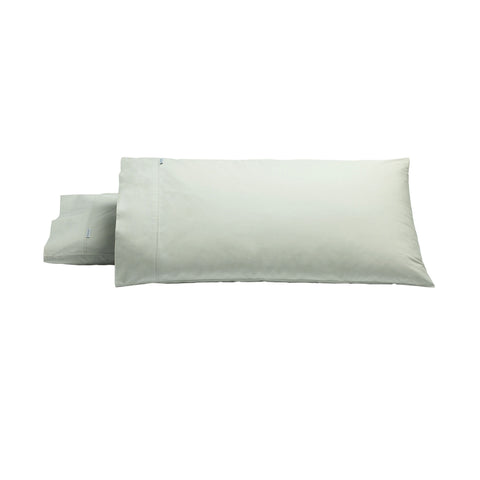 Bianca Heston Cotton Percale King Pillowcases 300TC Silver - 2 Pack - SuperSaverAU - view 1