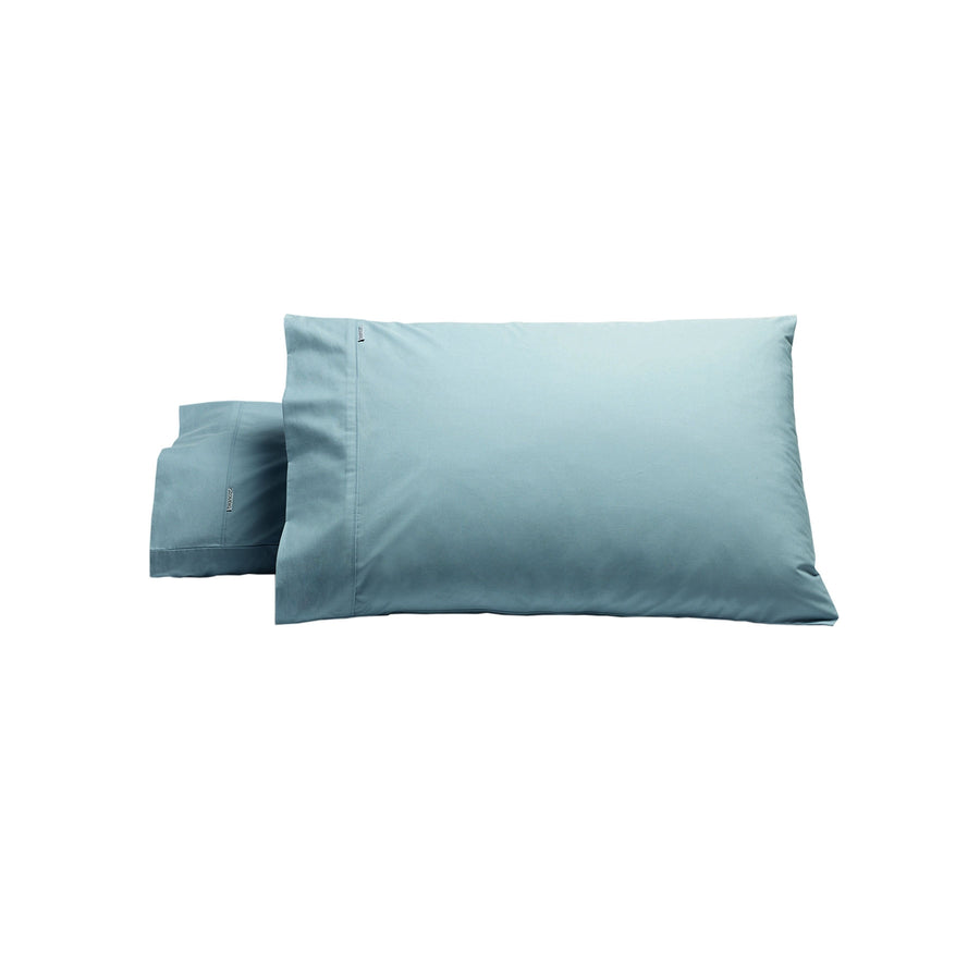 Bianca Heston Cotton Percale Standard Pillowcases 300TC Steel Blue - 2 Pack - SuperSaverAU - view 1