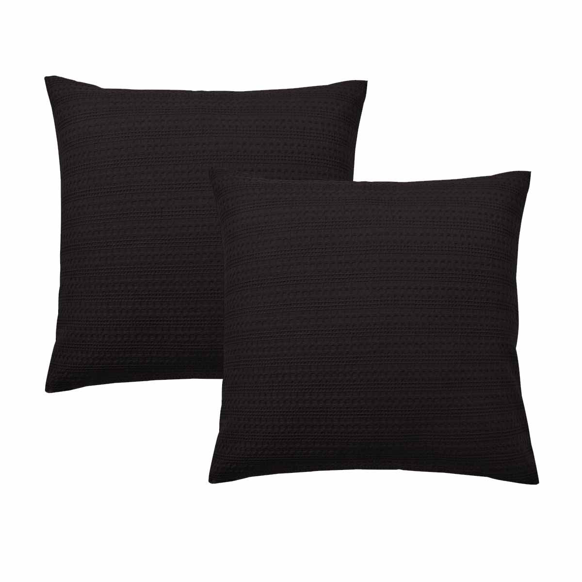 Bianca Kahlani Chocolate Waffle European Pillowcases – 65 x 65cm Pair