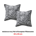 Bianca Maidstone Grey European Pillowcases 65 x 65cm - Floral Jacquard - SuperSaverAU - view 2