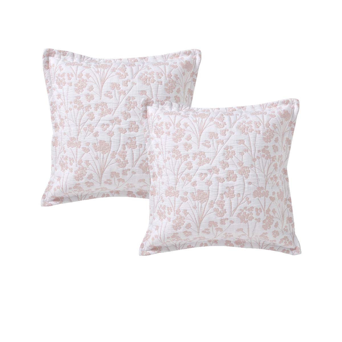Bianca Myra Blush European Pillowcases 65 x 65cm - Floral Charm