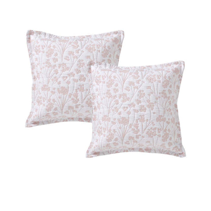 Bianca Myra Blush European Pillowcases 65 x 65cm - Floral Charm