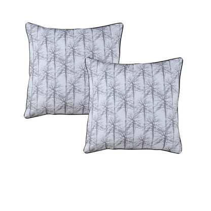 Bianca Myrtleford Grey European Pillowcases 65 x 65cm - Pair