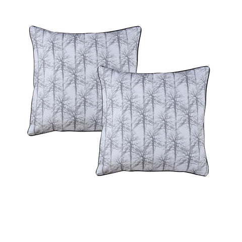 Bianca Myrtleford Grey European Pillowcases 65 x 65cm - Pair - SuperSaverAU - view 1