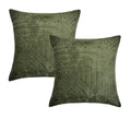 Bianca Navarro Geometric European Pillowcases - Olive, 65 x 65cm Pair