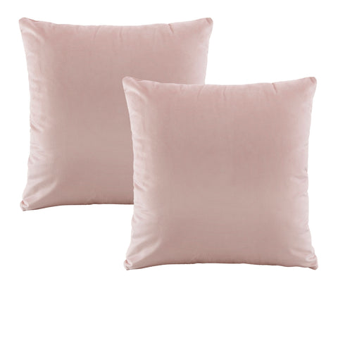 Bianca Velvet Blush European Pillowcases 65 x 65 cm - Solid Colour Tone - SuperSaverAU - view 1