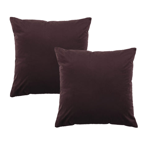 Bianca Vivid Coordinates Velvet European Pillowcases - Plum, 65 x 65cm Pair