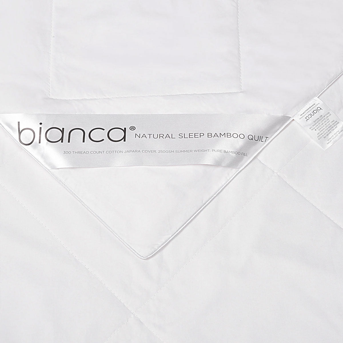 Bianca 250GSM Natural Sleep Bamboo Summer Quilt - Double, Diamond Quilted Design - SuperSaverAU - view 2